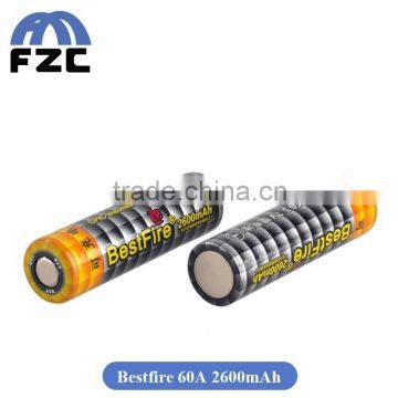 China Top Bestfire 60A 18650 3.7V Li-ion 18650 battery for electronic cigarette