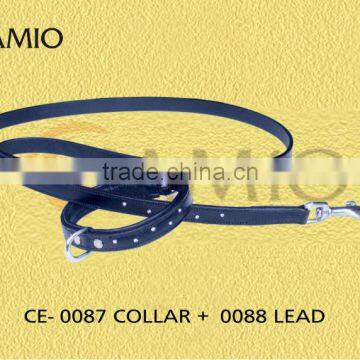 CE 87 + 88 Diamond Dog collar with leads