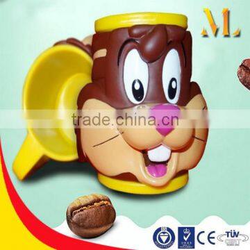 PVC plastic cartoon cup eco-friengly logo cup lovely cut cat cup