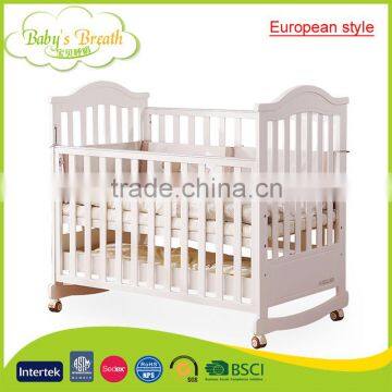 WBC-36A european style wooden recycling baby crib cot 2016 for newborn baby