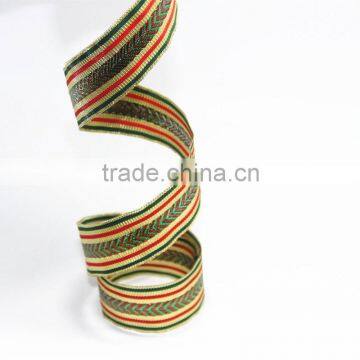 Gold christmas ribbon/Glitter decorative ribbon