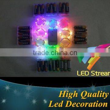Brand New Remote Control 3M 30Led Mini Silver Color Copper Wire String Lights For Christmas Wedding Party