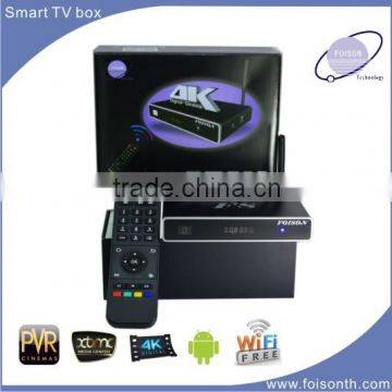 Foisontech F8 plus new arrival android quad core tv box with channel apk programmed