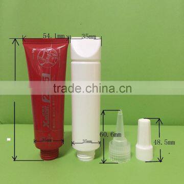 100ml flat red LDPE tube with dropper