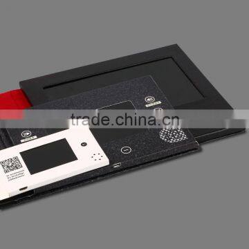 Leather Media Advertising Video Brochure/Video Cards/lcd video book,lcd video magazine