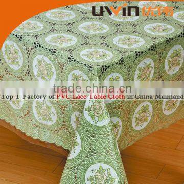 lace printed designs easy wipe vinyl table cloth plastic tablecoths