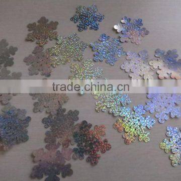 1.5cm 1.9cm 6.2cm Metallic PVC Snowflake Merry Christmas Confetti for party decoration