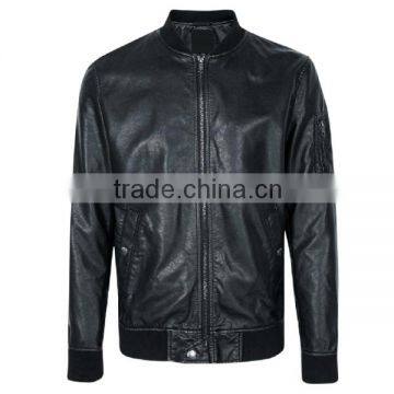 Motorcycle pu leather jacket made in china for man