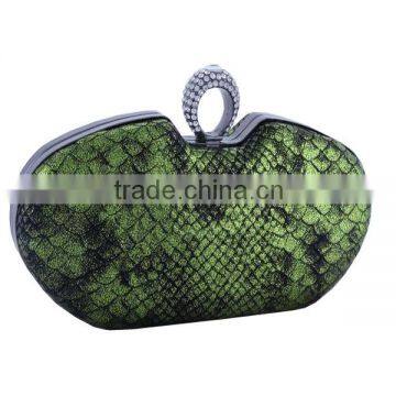 guangzhou fashion design EV3162 online shopping snake skin bag clutch women