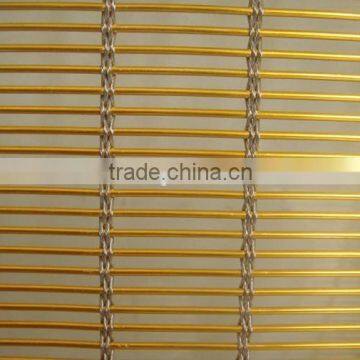 decorative metal mesh fabric/facade decorative mesh/ golden color mesh