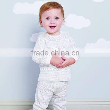 DB2651 dave bella 2015 autumn 100%cottom baby sleepwear clothing set