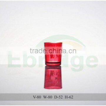 small red colored glass candle holders for spring