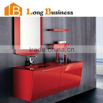 LB-JX2092 High gloss red bathroom mirrored cabinet