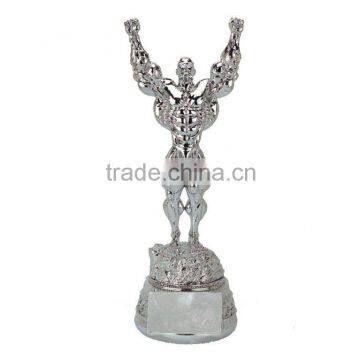 Sliver Weight-lifting Figure Sports Champion Award Trophy