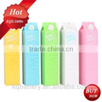 factory in china milk design power bank 2600mah