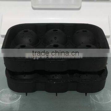 Silicone Round Ice Balls Maker Tray Six Large Sphere Molds Cube Whiskey Cocktails photo-4