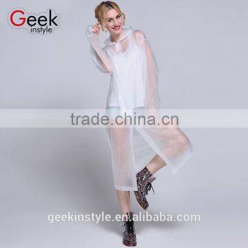 2016 new fund sell like hot cakes raincoat disposable transparent plastic women's fashion