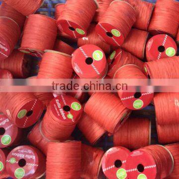HOT SALE ! 23g 10 Meters Red Paper Raffia Ribbon Spool
