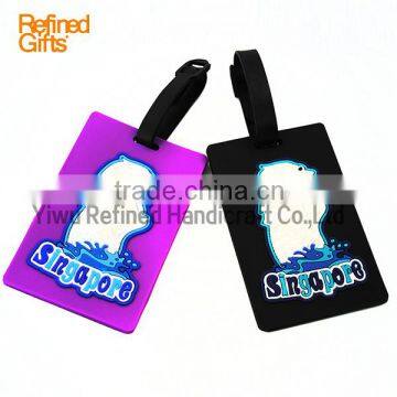 custom design PVC rubber funny luggage tag