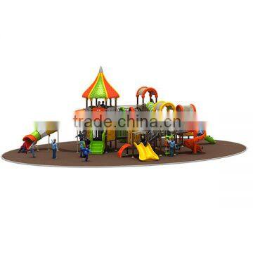 Recycled LLDPE nature-forest style long playground slide with 10 optional site sizes