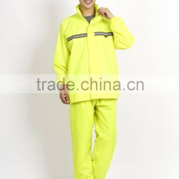 High Visibility reflective safety pvc raincoat