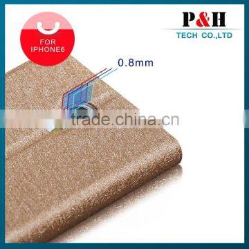 Golden Leather Wallet Case for Iphone 6 Wallet Case photo-4