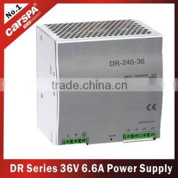 CE RoHS approved 36v 6.6A 240W Din rail single output input 220v output 36v power supply