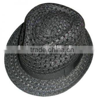 Welcome Wholesales hotsale cheap paper straw fedora hat for promo