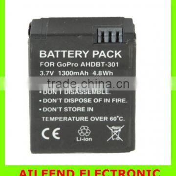 AHDBT-301 1300mAh Battery for HD 3+ / 3 Digital Camera(Black)