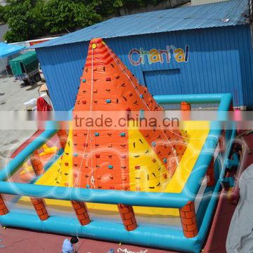 2016 hot sale inflatable climbing wall, inflatable rock climbing wall