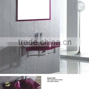 Wall mounted Glass wash basin vanities