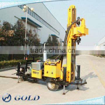 Factroy Hot Sale Trailer Drilling Rig, Air Compressor Water Well Drill Machine