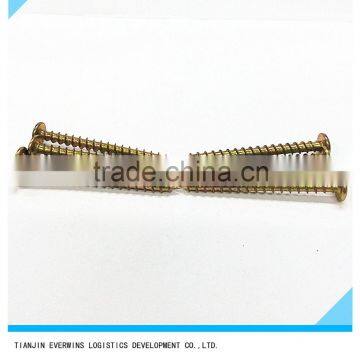 Flat Head Brass Plated Screws Coarse Thread Self Tapping Screws photo-2