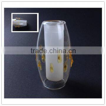 Hot Sale!china Supplier Double Wall Amber Glass Lamp Shade G9 Screw Chandelier Clear Cheap Glass Lamp Cover photo-5