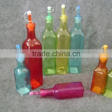 High quality square glass bottles for water or wine with lid