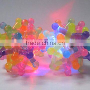 LED flashing transparent ball stress ball with light