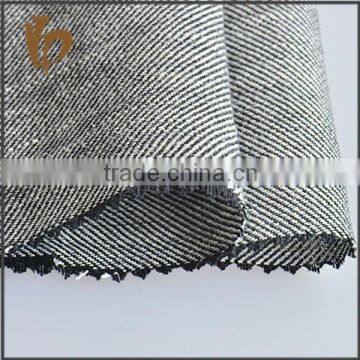 wholesale alibaba yarn dyed linen viscose black white slub twill fabric