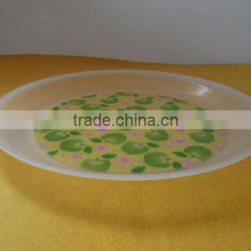13" Plastic PP Food Dish With Printing Film