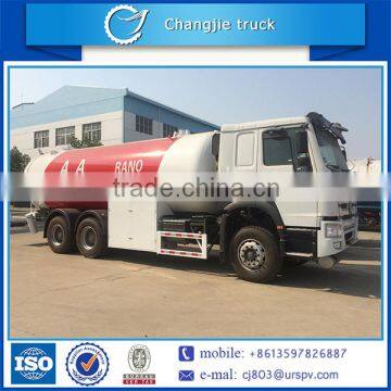 Quality 100% guaranteed Sinotruck Howo 24.8cbm 6x4 lpg autogas tank truck