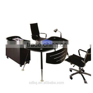 PT-D0405 Environmental modern executive glass desk office table new design furniture glass table