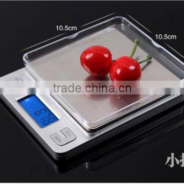 0.1g 1000g Brushed Stainless Steel Electronic Food Diet Compact Kitchen Scale