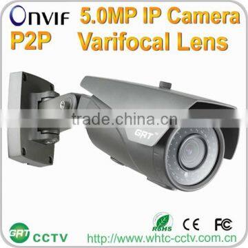 Facotry Price POE P2P 2.8-12mm varifocal lens support onvif2.0 5MP Waterproof Ip camera