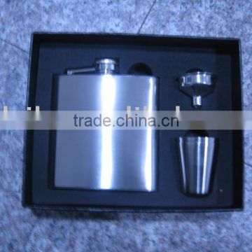 stainless steel hip flask set