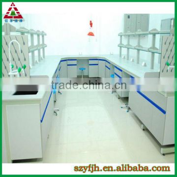 China Lab Furniture Floor Mounted Structure Wooden Bench Wall Bench/ Dental Lab Furniture