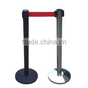 Black iron queue barrier for new design, high quality stainless steel railing stand