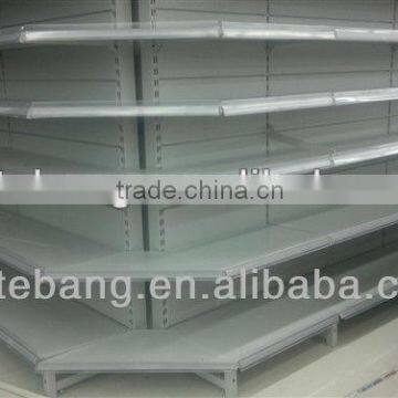 supermarket commerical corner shelf manufacturer