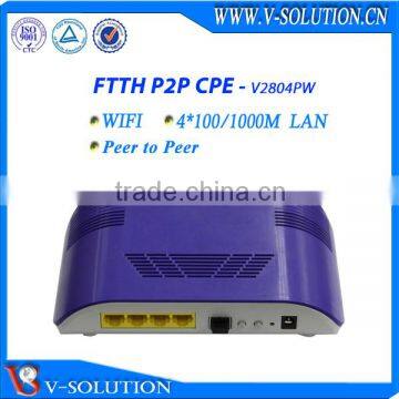 FTTH Solution 1BiDi-SFF+4GE+WiFi P2P Point to Point CPE Wireless Device