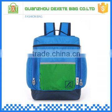 Unique design blue polyester youth school backpack