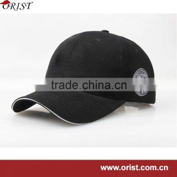 6 panel baseball promitonal cheaper cap with sandwich visor