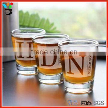 top sale cheap price engraved custom graphics shot glasses